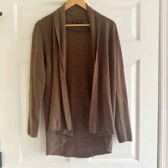 Kobi Halperin Women’s XS Brown Bryn Cashmere Cardigan Sweater Minimalist Classic - Picture 2 of 8